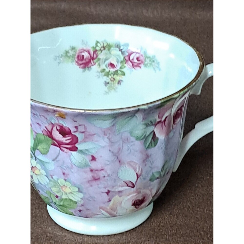 CROWN TRENT ROSE CHINTZ - TEA CUP - FINE BONE CHINA ENGLAND